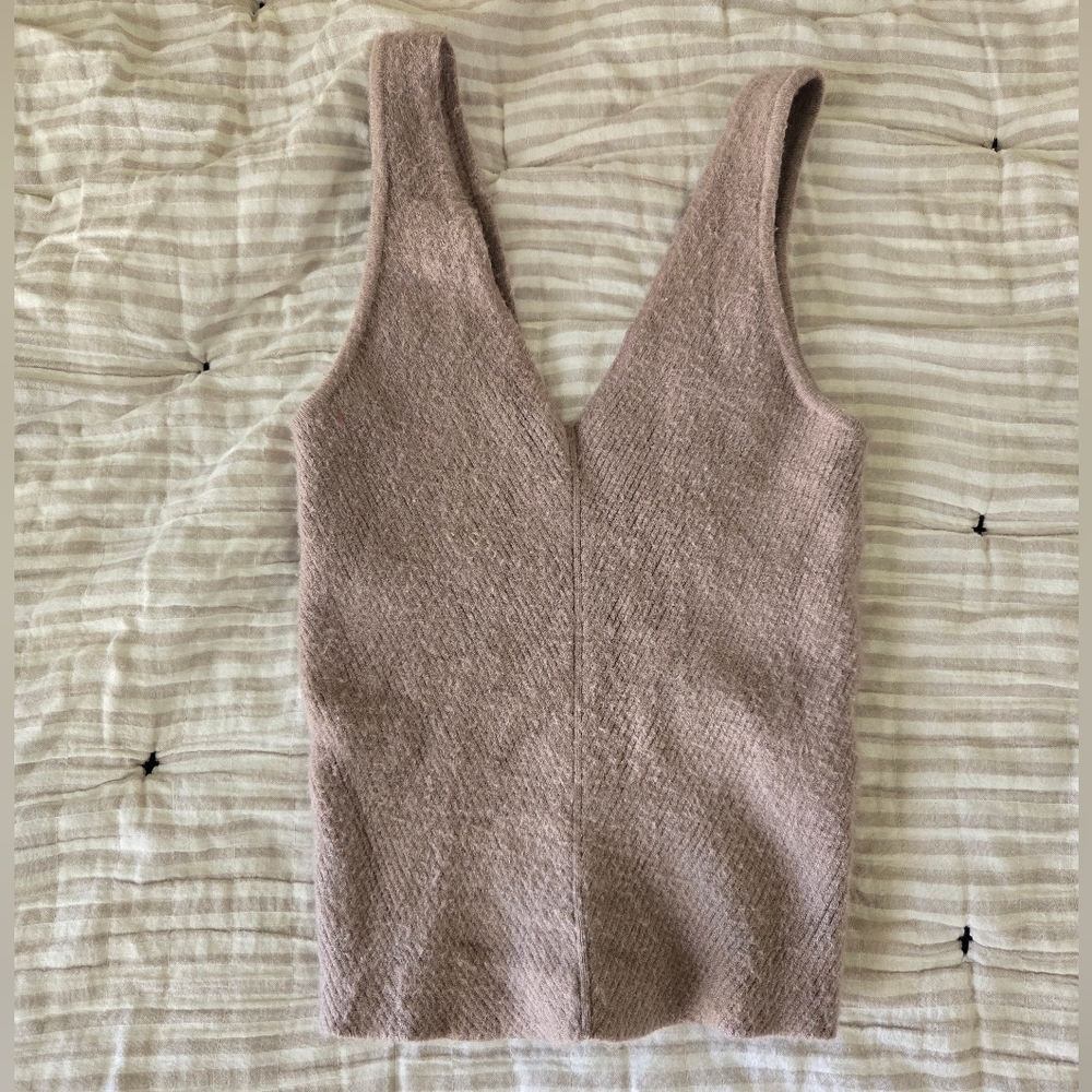 A&F Women's Sleeveless Knit Top - Taupe